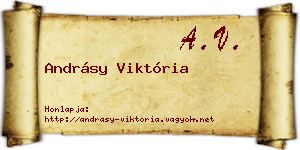 Andrásy Viktória névjegykártya